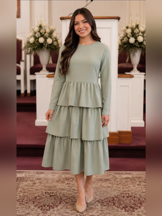 Skirt Society Dresses & Skirts - Skirt Society Tier Ruffle Layered Midi Dress